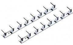 JAGGER JAG334 Wall Mounted Stainless Steel Wall Hooks for Hanging Cloth/Towel Hangers/Door Hangers/Hook Rail/Bthroom Hanger [ Combo Pack of 2 ] (Black, 6 PIN Hook)