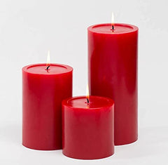 Sapi’S Candles: Awaken Your Desire... Designer Soy Wax Scented Pillar Candles, Pack Of 3 - 75 Hours Burn| (Red)
