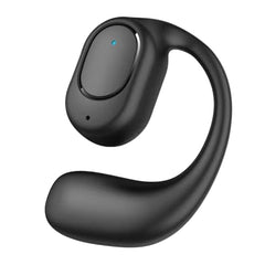 4BT Bluetooth Wireless Earpiece, Single Left Ear Earbud, 30 Hours Playtime, Open Ear, for iOS and Android, Sport Headset for Running, Driving, Cycling, Office (Black)