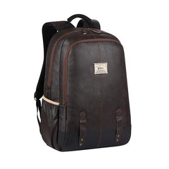 Gear Classic Anti Theft Faux Leather 14 cms Black Laptop Backpack (LBPCLSLTH0101)