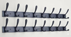 JAGGER JAG334 Wall Mounted Stainless Steel Wall Hooks for Hanging Cloth/Towel Hangers/Door Hangers/Hook Rail/Bthroom Hanger [ Combo Pack of 2 ] (Black, 6 PIN Hook)