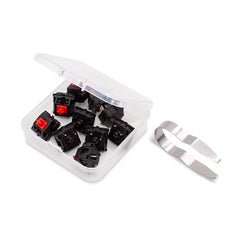 Cherry MX Blue MX1A-E1NN Clicky Switches, 10 Pcs Mechanical Keyboard Keys, 3-Pin Plate Mount, Audible Tactile Feedback