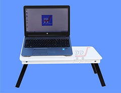 DDS Dream Decor Shoppee Wood Portable Laptop Table Adjustable Height With 1 Drawer (Blue)