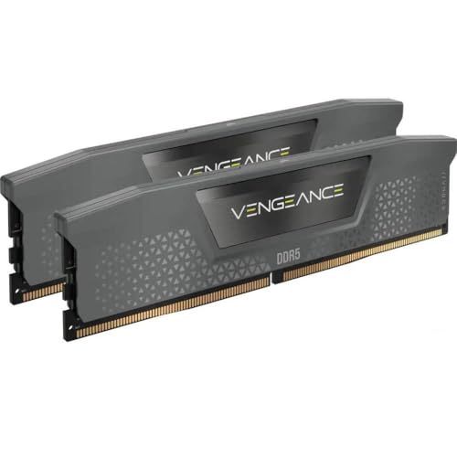 CORSAIR Vengeance DDR5 RAM 32GB (2x16GB) 6400MHz CL36-48-48-104 1.35V AMD Expo Intel XMP 3.0 Desktop Computer Memory – Gray (CMK32GX5M2B6400Z36)
