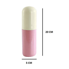 SYGA 1 Piece Capsule Shape Travel Toothbrush Toothpaste Case Holder Portable Toothbrush Storage_Pink