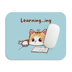 SHERISH Cute Cat (I'm OK) Mouse Pad for PC & Laptop – Waterproof Desk Mat with Funny Cartoon Cat Design, Smooth Cloth Surface & Non-Slip Rubber Base Ideal for Office, Work from Home & Gaming 19x23 cm