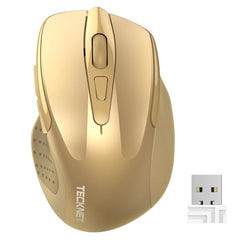 TECKNET Wireless Mouse, 2.4G Ergonomic Computer Mouse, 2600 DPI, Green