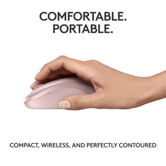 Logitech M240 Silent Bluetooth Mouse, Wireless, Compact, Portable, Smooth Tracking, 18-Month Battery, for Windows, macOS, ChromeOS, Compatible with PC, Mac, Laptop, Tablets - Off White