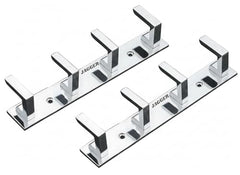 JAGGER JAG334 Wall Mounted Stainless Steel Wall Hooks for Hanging Cloth/Towel Hangers/Door Hangers/Hook Rail/Bthroom Hanger [ Combo Pack of 2 ] (Black, 6 PIN Hook)
