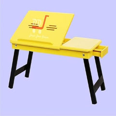 DDS Dream Decor Shoppee Wood Portable Laptop Table Adjustable Height With 1 Drawer (Blue)