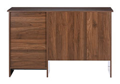 DeckUp Hermes Engineered Wood Study & Computer Table and Office Desk (Walnut, Matte Finish)