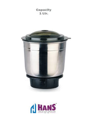 HANS Dominar X Pro 2500 Watts 3.5 HP Commercial Mixer Grinder With 3 Jar Heavy Duty Black Grey