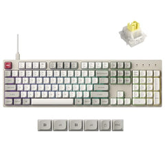 Keychron C2 Pro Wired Mechanical Keyboard with 8K Hz Polling Rate, Full Size Custom RGB Backlit Hot-Swappable, Non-Shine Through PBT Keycaps Compatible with Mac Windows Linux