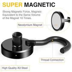 DIYMAG Magnetic Hooks 15pcs 30lbs Cruise Essentials 2026 Magnet Hook | Neodymium Heavy Duty Strong Magnets Hanging Ship Cabins Refrigerator Fridge Classroom Beach Vacation Kitchen Grills Home Tool