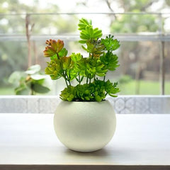 SKYGREEN Luxury Artificial Green Bonsai Tree with Stylish Decorative Pot for Modern Home, Office Desk & Shelf Decor | (BN-104)
