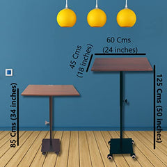 eStand Height Adjustable Multipurpose Table for Seating and Standing Posture(Straight Height Adjustable Table, Black, 72-112 Cms)