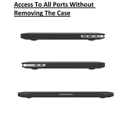 Midkart Matte Hard Shell Plastic Case Cover Compatible with MacBook Pro 13 Inch (Model M2 A2338 / M1 A2338 / A2289 / A2251 / A1706 / A1708 / A2159 / A1989, Release 2023-2016), Smoke Black