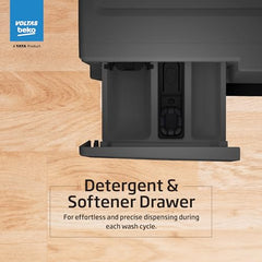 Voltas Beko, A Tata Product 7 Kg 5 Star Inverter Quick wash Fully-Automatic Front Loading Washing Machine (WFL7012B7JVBKA/AXV, Anthracite, In buit Heater/Hygiene steam)