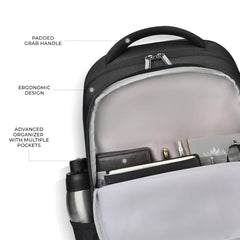 Gear Alpha 18.5”/28L Large Water Resistant Laptop Backpack | Travel Backpack | Casual Backpack for men/women (Black-Black)