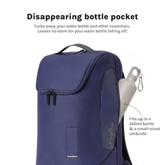 MOKOBARA Transit Backpack | Fits Laptop Up To 16 Inch, 30L Capacity, Water-Resistant Polyester, Vegan Leather Trims | Money Moves, Black