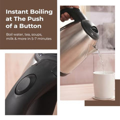 Lifelong ISI Certified Electric Kettle 1.5L with Stainless Steel Body,1500 W Easy and Fast Boiling of Water for Instant Noodles, Soup, Tea etc. (1 Year Manufacturer's Warranty, Silver, LLEK23)