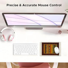 Ant Esports Lapi MousePad 260X210X3mm Anti-fray Stitching, Universal Shortcut Sheet Waterproof Surface & Non-Slip Rubber Base Stitched Edges Mouse Mat for Laptop,Compatible with Laser and Optical Mice