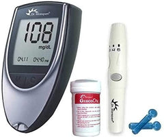 Dr. Morepen GlucoOne Blood Glucose Monitor Model BG-03 with 50 Strips | Silver