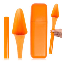 SHEWEE Flexi + Case - Reusable Pee Funnel – A Flexible, Larger Version Of The Original Female Urination Device Since 1999! Quickly, Easily & Discreetly, Wee Standing Up. Comes with Pipe & Case (Black)