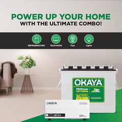 Okaya Inverter with Battery Combo for Home, Office & Shops | ATSW 1700 12V Pure Sine Wave Inverter 1450VA with 36 Months Warranty & OPSJT19048 160Ah Battery with 48 Months Warranty