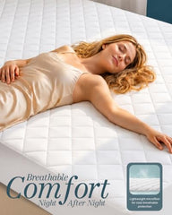Utopia Bedding Waterproof Mattress Protector, Cotton Terry Fabric, King Size, Brown, Breathable & Elastic Fitted