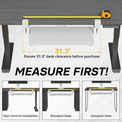 BONTEC Keyboard Tray Under Desk, Pull Out Keyboard & Mouse Tray With C-Clamp, 25.6 X 11.8 Inch Steady Slide-Out Computer Drawer For Typing, White With USB Connection