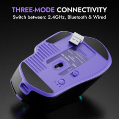 Kreo Hawk Gaming Mouse with Programmable Buttons & RGB Lighting | Top Pixart Sensor | Adjustable DPI with 1.5m Long Braided Cable and Optical Sensor | Lightweight & Durable (Hawk- Black)