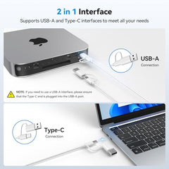 TECKNET Wired Keyboard for MacOS Devices with Dual Interface, Slim Mac Keyboard, Comfortable Ergonomic Typing Angle & Stable Connection for PC/Laptop, Compatible with MacBook, iMac, Mac mini/Pro