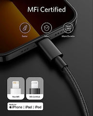 Anker New Nylon USB-C to Lightning Cable, 331 Cable, Fast Charging Cord (1ft, MFi Certified) for iPhone 13 13 Pro 12 Pro Max 12 11 X XS XR 8 Plus, AirPods Pro, Supports Power Delivery (Black)