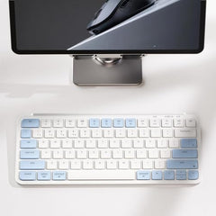 Keychron B1 Pro Ultra-Slim ZMK/Launcher Wireless Bluetooth 2.4 GHz/Wired Connection Keyboard for Mac Windows Linux - Gray