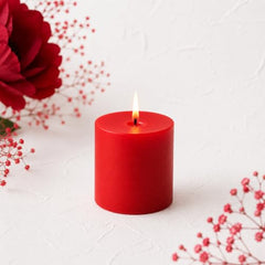C Lal & Sons Silver Pillar Candle 2x2 Inch | Long Burning Decorative Wax Candle | 20H Burn Time | Unscented Candle for Home Décor, Wedding Decoration, Prayer, Meditation, Festivals & Romantic Ambience