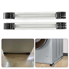 Heavy-Duty Adjustable Stand with Locking Casters for Fridge & Washer
