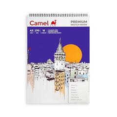 Camel Premium A4 Sketch Book 270 GSM, 15 Sheets