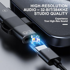 Verilux® 2 in 1 USB-C to 3.5 mm Audio & PD 60W Charging Adapter