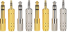LipiWorld® Headphone Adapter 6.35mm Male to 3.5mm Female and Audio Stereo Plug 3.5mm Male to 6.35mm Female (Available Color 6 Pieces Combo)