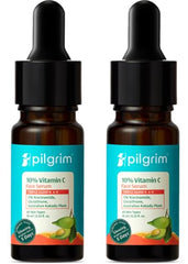 Pilgrim 10% Vitamin C Face Serum for Glowing Skin with Niacinamide - 10ml | 5% Niacinamide & Glutathione, Brightening, Fades Dark Spots & Evens, Dullness, Sensitive Skin Safe, Oil Free, All Skin Types