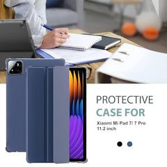 ProElite Cover for Xiaomi Mi Pad 8/8 Pro/Mi Pad 7/7 Pro 11.2 inch Cover, Flip Case Cover with Transparent Back & Stylus Pen [Auto Sleep Wake Support], Black
