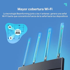 TP-Link Archer C50 AC1200 Dual Band Wireless Cable Router, Wi-Fi Speed Up to 867 Mbps/5 GHz + 300 Mbps/2.4 GHz, Supports Parental Control, Guest Wi-Fi, VPN (Black)
