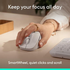 Logitech Signature Comfort Plus M850 L Wireless Mouse, Bluetooth Mouse with Palm Cushion, Silent Clicks, 24-Month Battery, Customizable Buttons, for Windows, Mac, iPad - Graphite