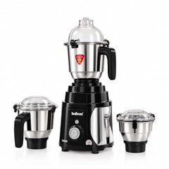 Indicon Rover 1350W Copper Motor Mixer Grinder with 4 Jars (3 Stainless Steel + 1 Juicer Jar), 3-Speed Control, Heavy Duty Grinding & Blending for Kitchen, Unbreakable ABS Body, Red