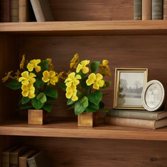 fancymart Artificial Flower Plant Home Décor with Small Size Pot | Pack of 2 | Plant Hanging for Home Decor | Office Decor (DESIGN-01)