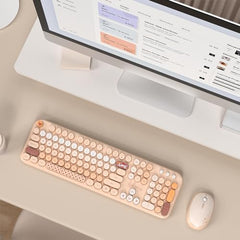 MOFII Wireless Keyboard and Mouse Combo, Full Size, 2.4GHz, Windows, Purple