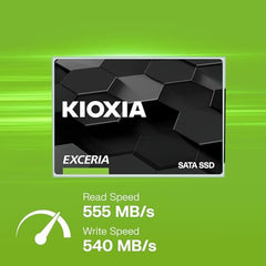 KIOXIA Former Toshiba Memory EXCERIA SATA SSD 960GB - 2.5 inches, 555MB/s Read & 540MB/s Write, Aluminum Shell,Equipped with BiCS Flash TLC Japanese Brand