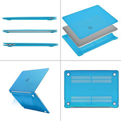 MOSISO Compatible with MacBook Air 13 inch Case 2021-2018 Release A2337 M1 A2179 A1932, Plastic Hard Shell&Keyboard Cover&Screen Film&Storage Bag for MacBook Air 13.3 inch Case, Deep Teal