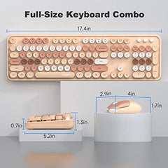 MOFII Wireless Keyboard and Mouse Combo, Full Size, 2.4GHz, Windows, Purple